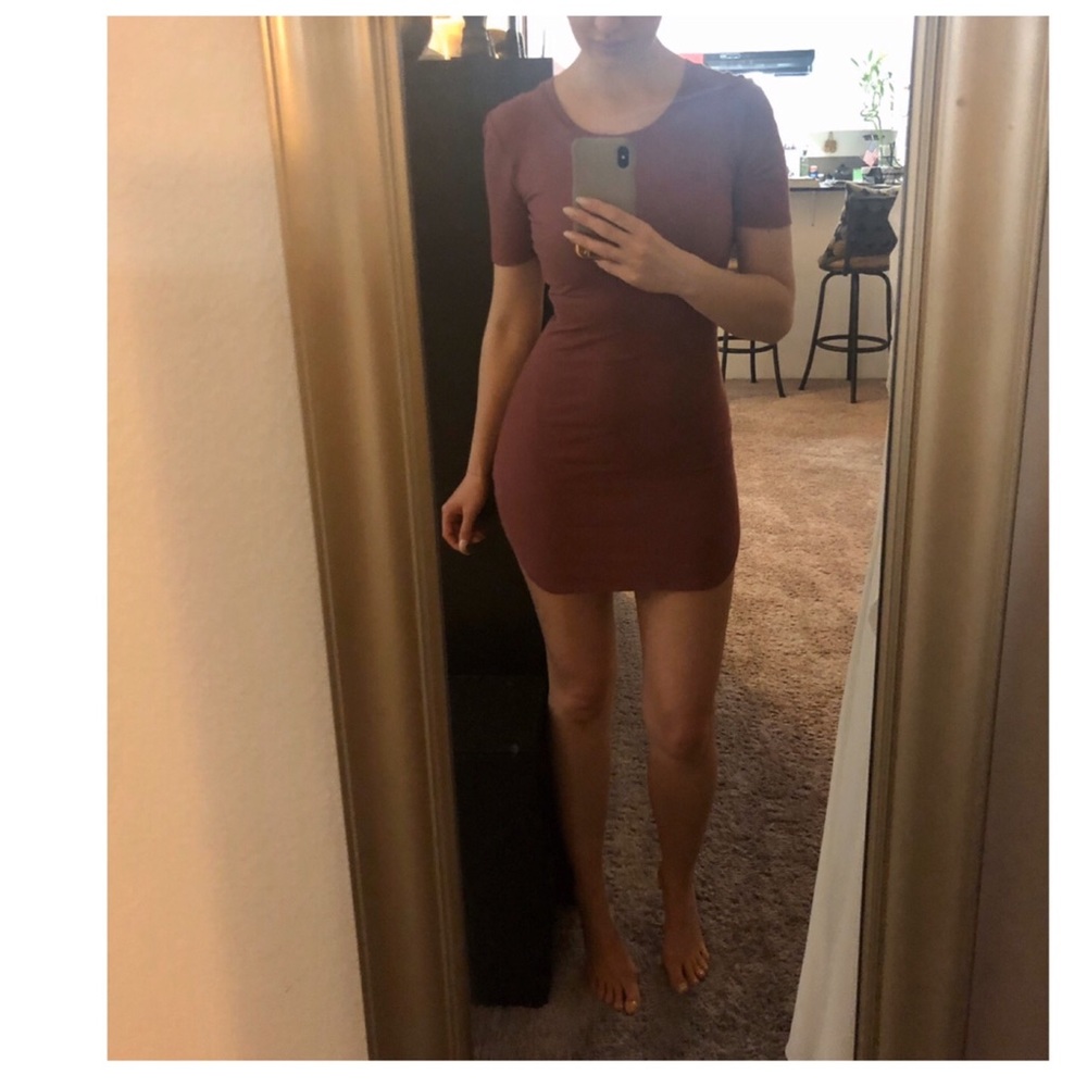 Popular Basics Washed Out Round Neck Dress🧡